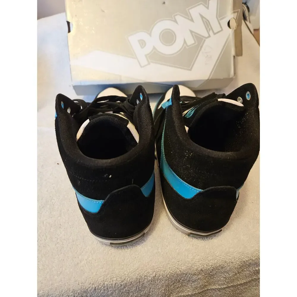 PONY Signature Black Teal White Mens Size 14 ML060BXW Retro Sneakers